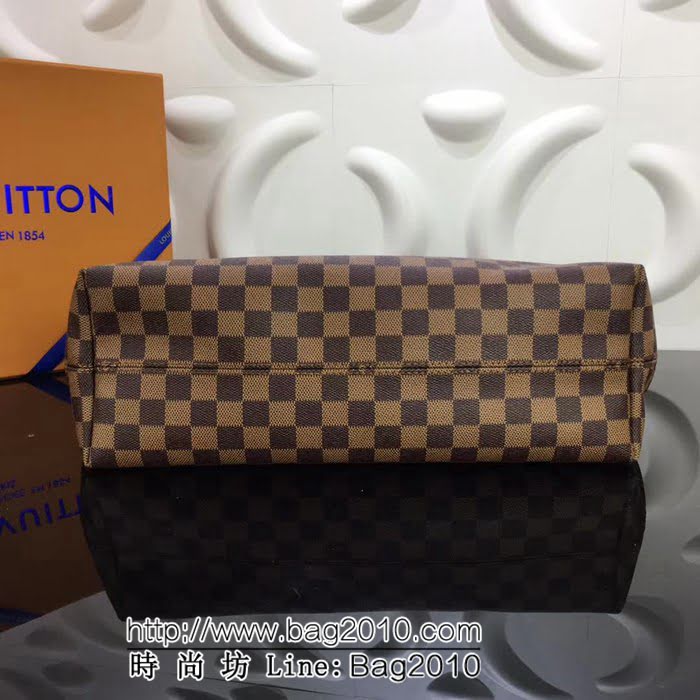 路易威登LV頂級原單 M43703 啡格配紅裏 購物包 YDH1371